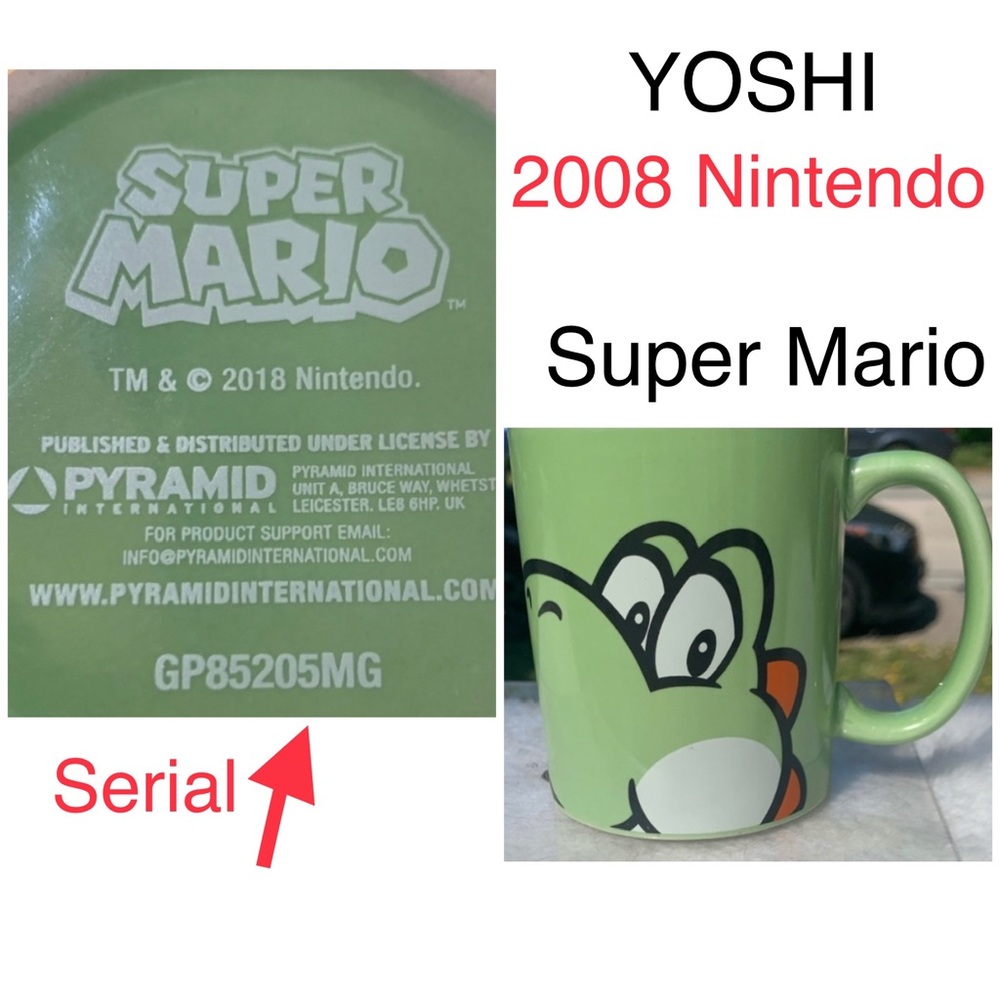 YOSHI - official # SUPER MARIO Nintendo mug, #GP85205MG serial